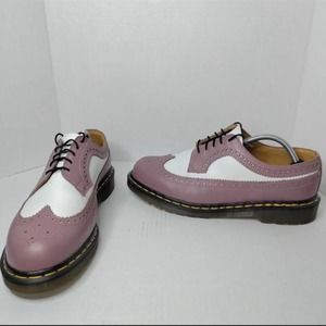 Brogue Platform Doc Martens Pink/Lavender and White Low
